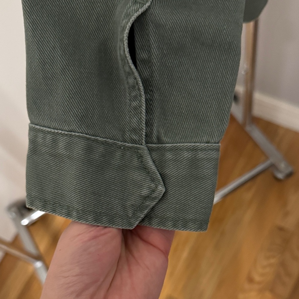 Women’s Green Chore Jacket with snap buttons s - Picture 5 of 7